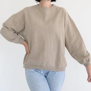 Vintage Buffalo Beige Crewneck  100% Cotton Sweater